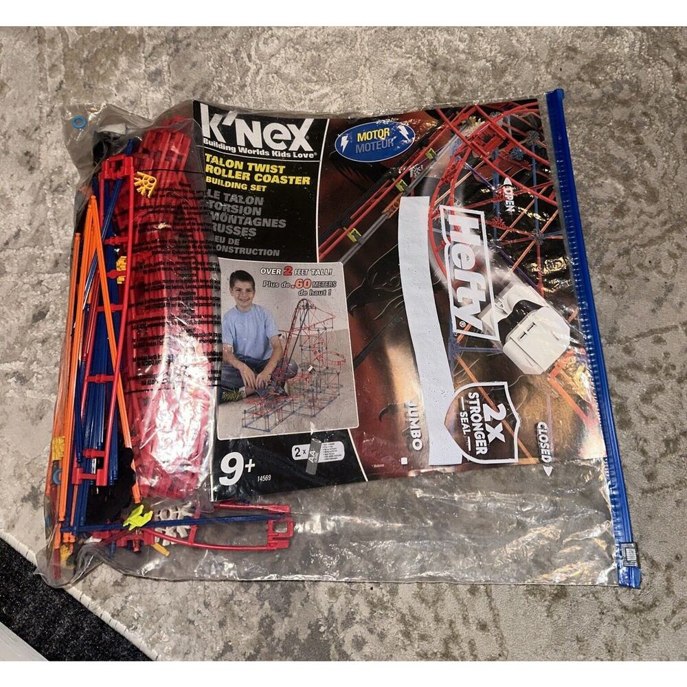 K'NEX Talon Twist 14569 100% Complete Roller Coaster Knex Building Set w/ Motor
